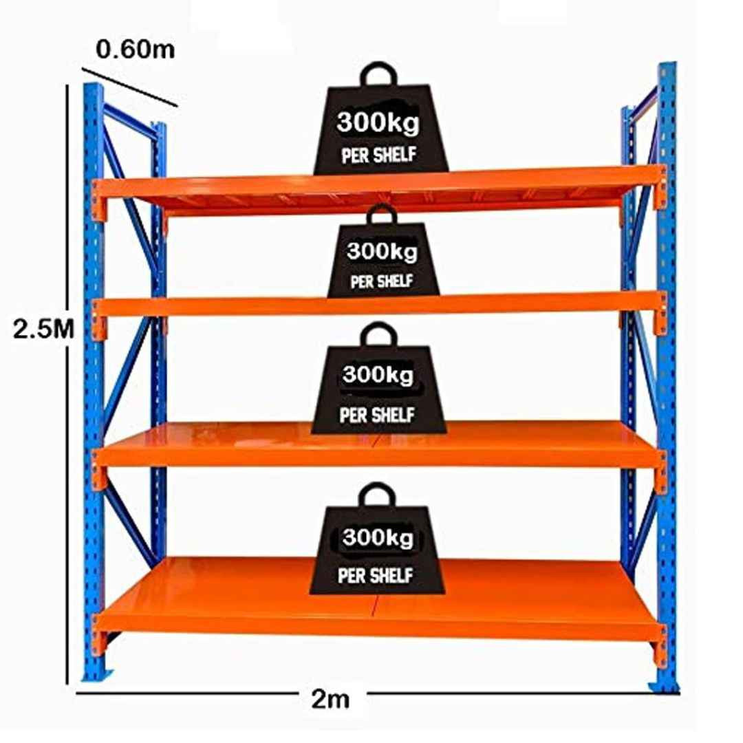 Medium Duty Orange Storage Rack 300Kg Weight Capacity Per Layer - MDR