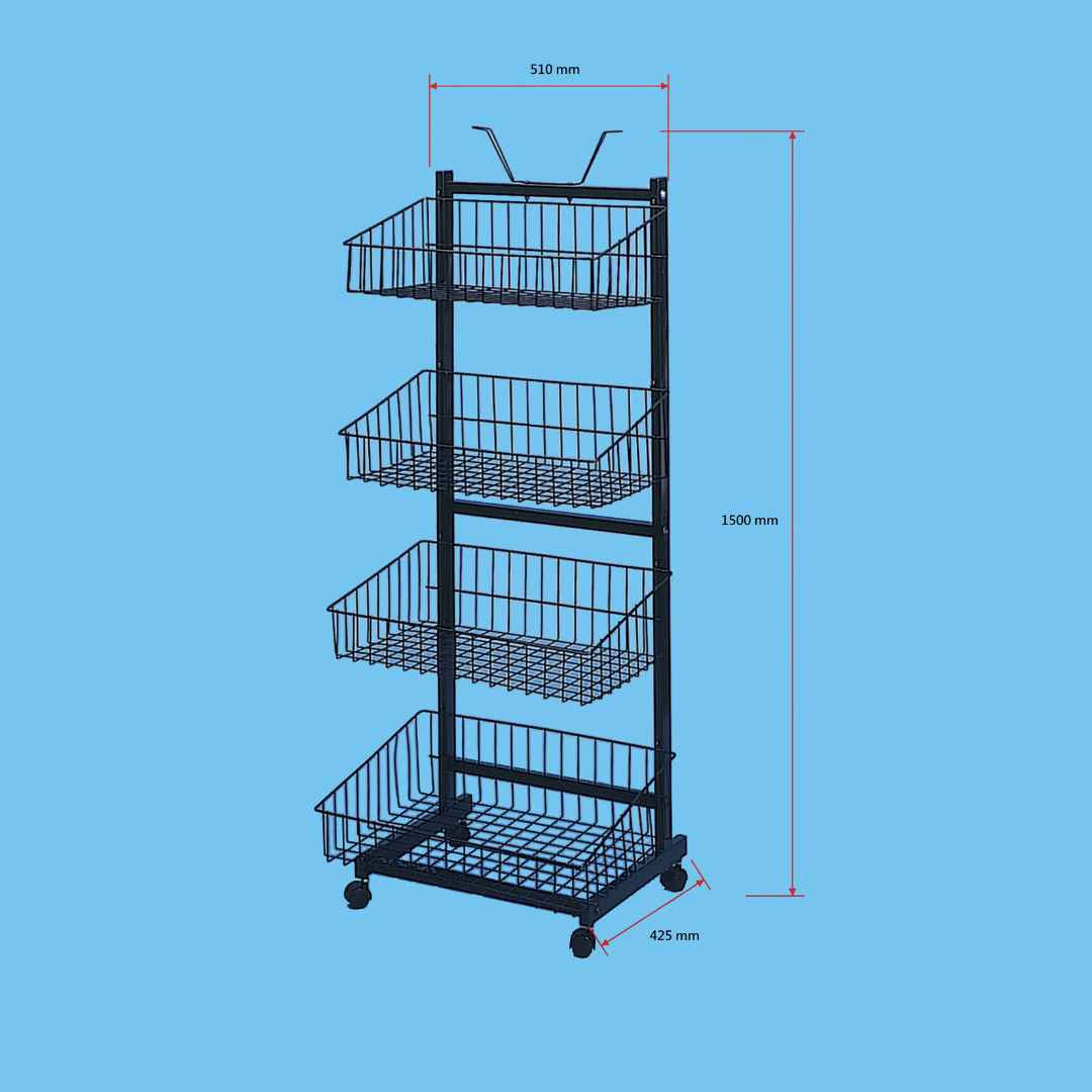 4 Basket Stand White Taiwan -  ST4BWH