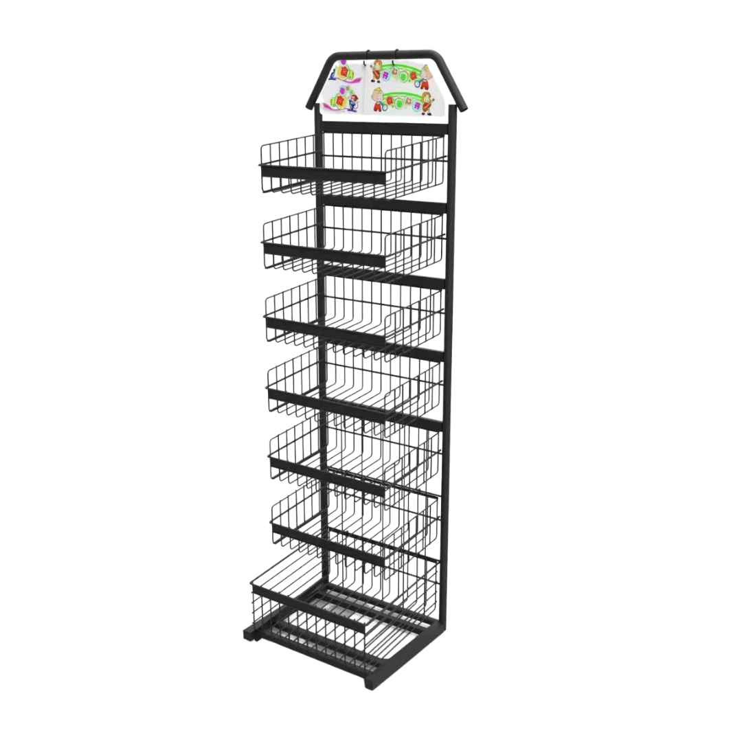 Snack Stand 50cm x 42cm x 178cm.HT Black -  SKSTBK