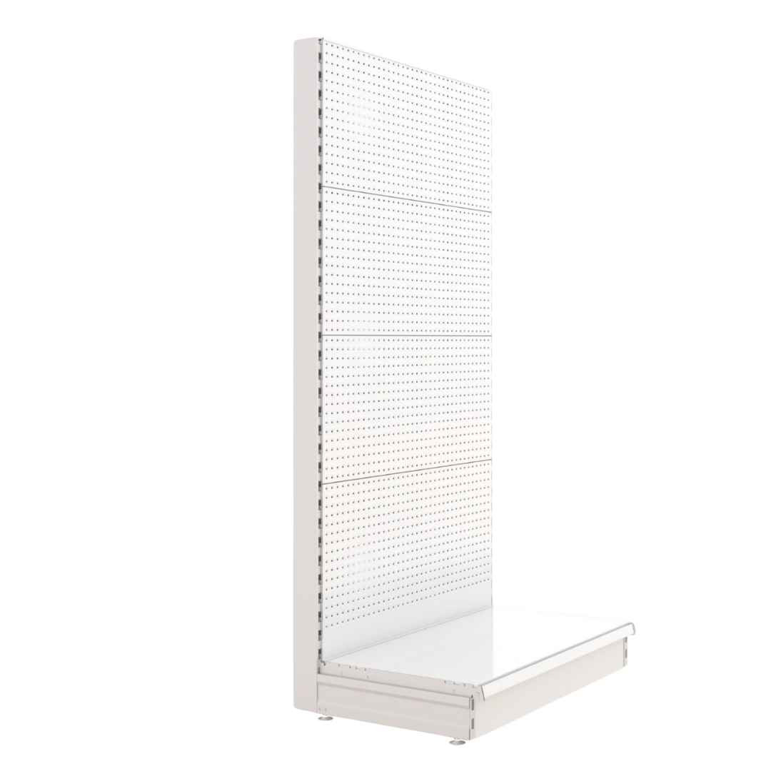 Wall Shelving White Single Sided Perforated - WHITE