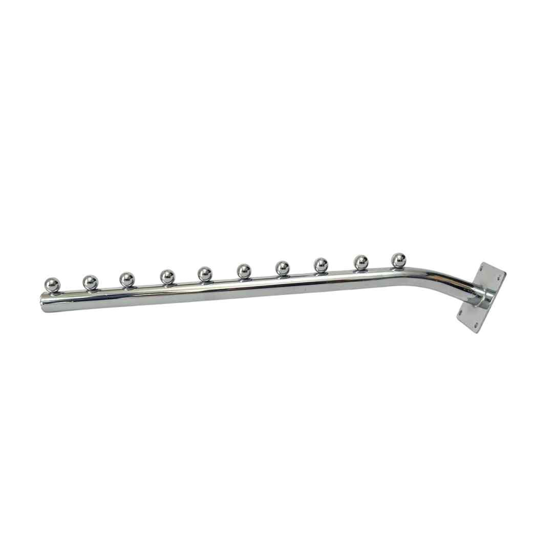 Wall Ball Bracket Round Pipe Chrome Plated - WBLRD