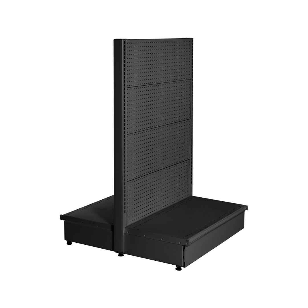 Gondola Shelving Double Sided Full Perforated -  BLACK