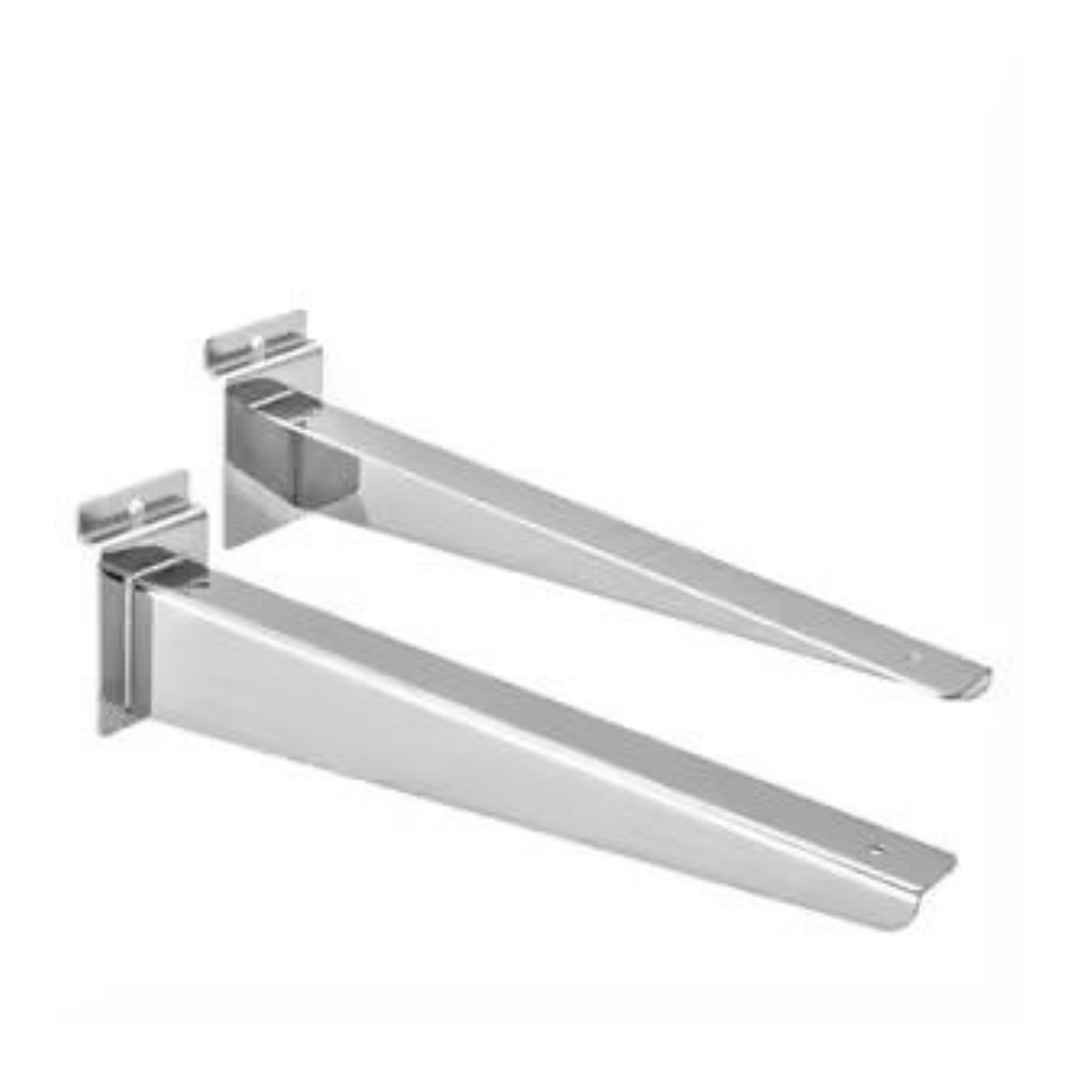 Slat Board Wooden Bracket Left & Right Chrome Plated -SWWB