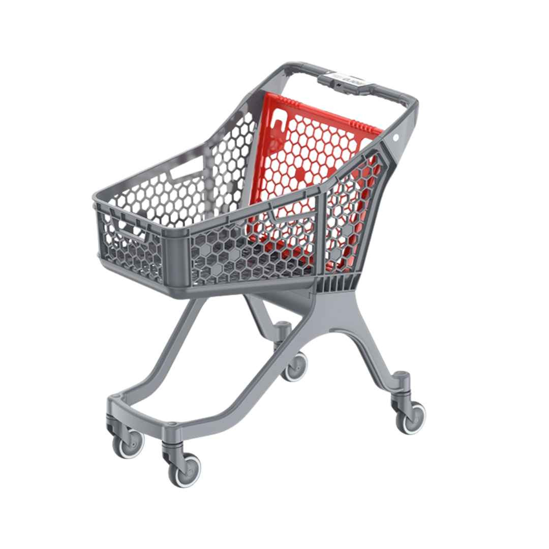 SURF S Grey Plastic Shopping Trolley  -  PSTGYRD Size : Length: 84.8cm x Wide:57cm x Hight: 99.6cm