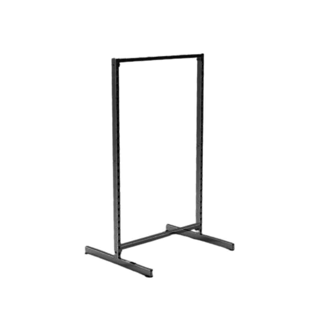 H Slot Gondola Double Sided Stand   Black/ Chrome   -  GS