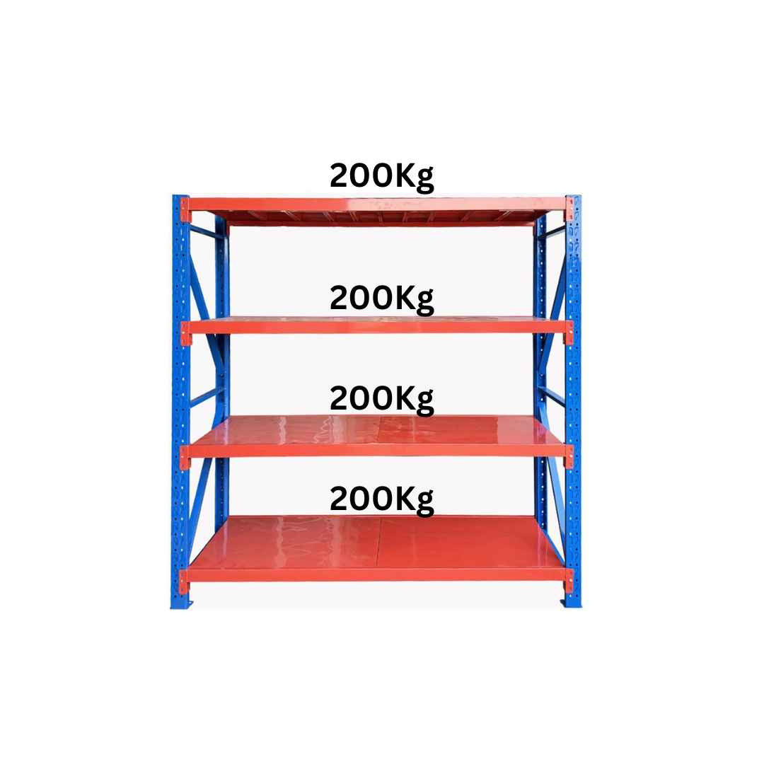 Storage Rack 200Kg Weight Capacity Per Layer Blue Orange with 4 Level-SRBO