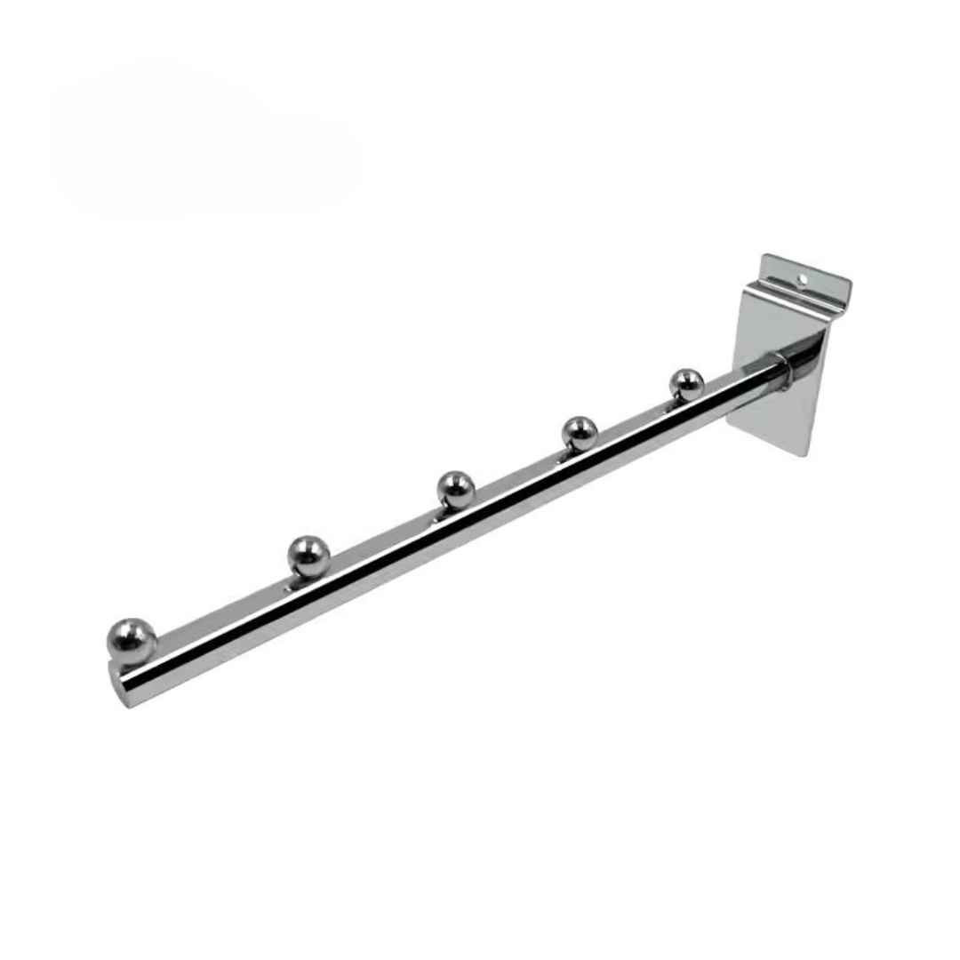 Slat Board Ball Bracket Straight Round Pipe Chrome Plated - SWBLSTRD