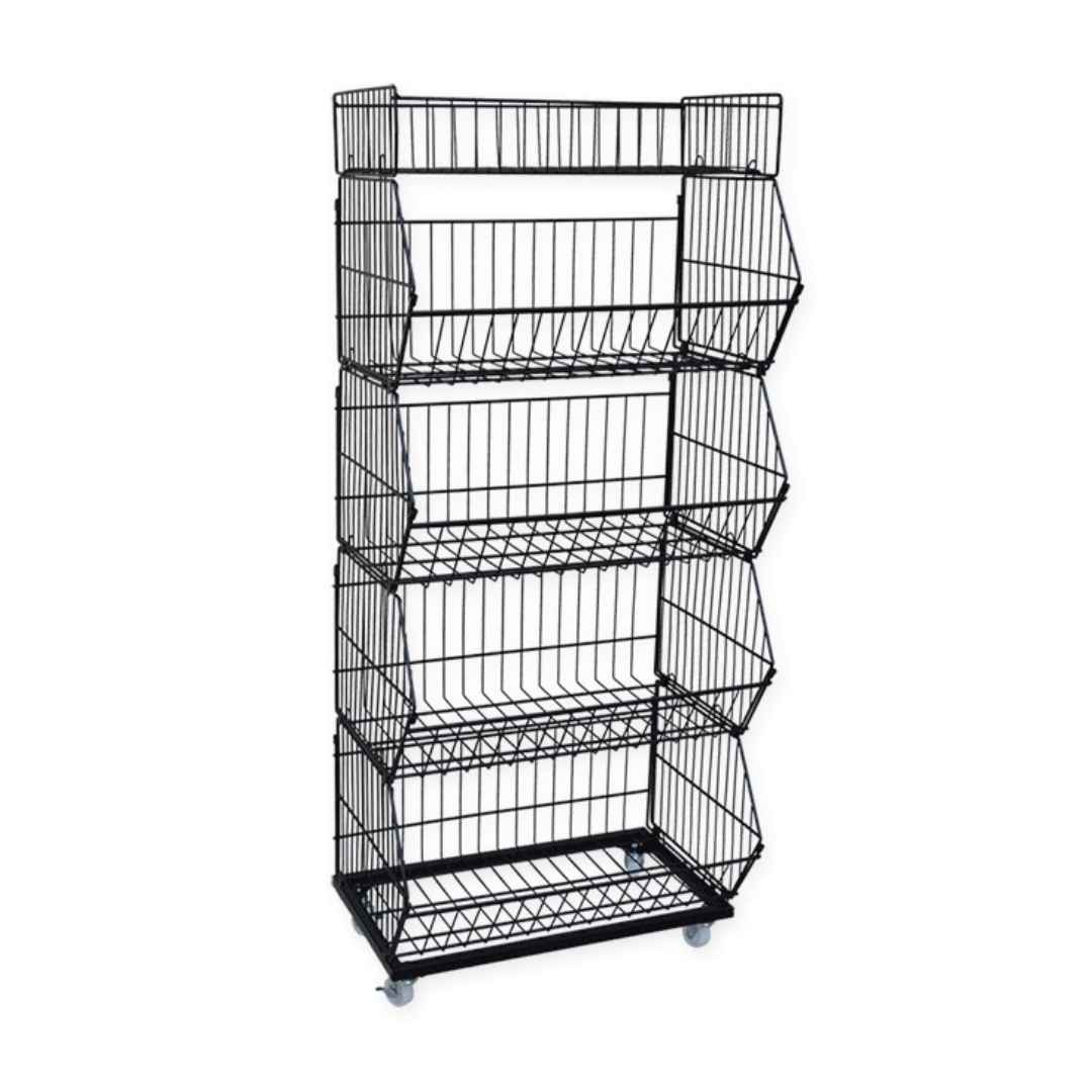 Chips Basket Folding Black / Chrome / white   - CBF504530