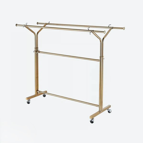 Double Bar Garment Rack Full Golden Taiwan -  KY-105GD