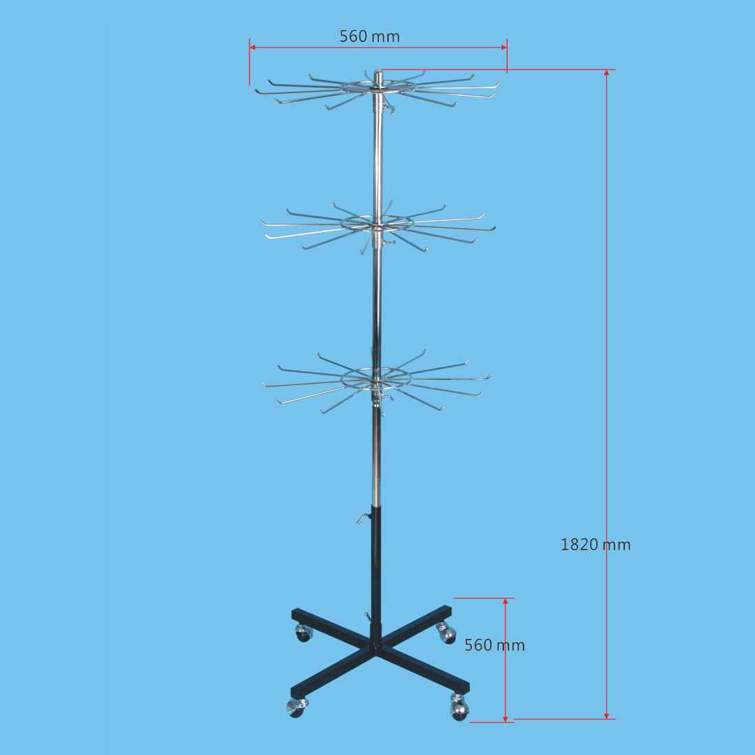 Tie Stand  Black + Chrome  TAIWAN -  TS-26