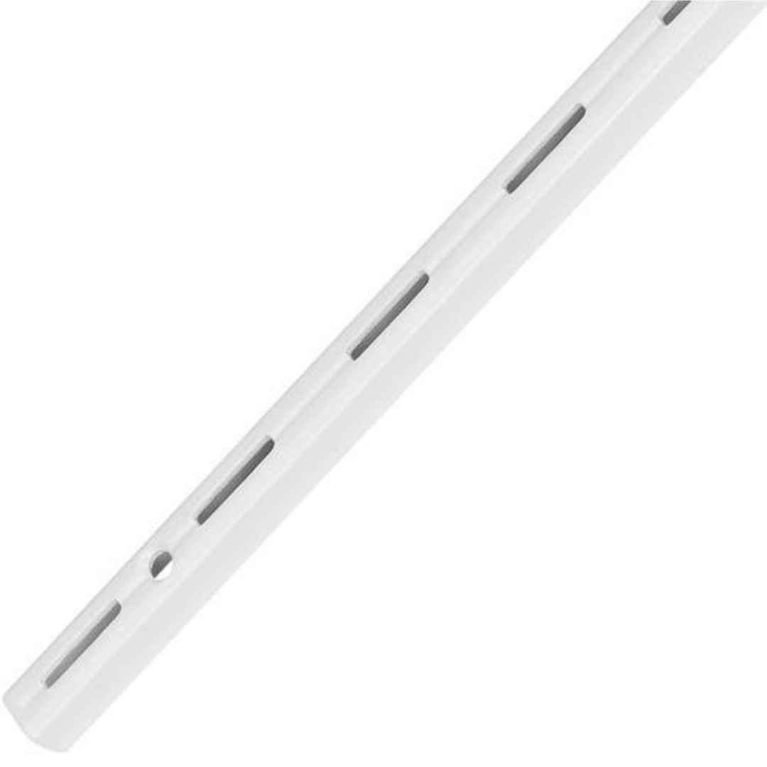 European Style Single Slot Wall Rail White - ESUSWH