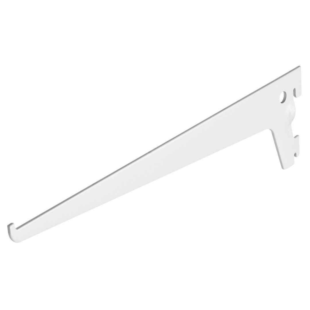 European Style Single Slot Bracket White  -  ESSBWH