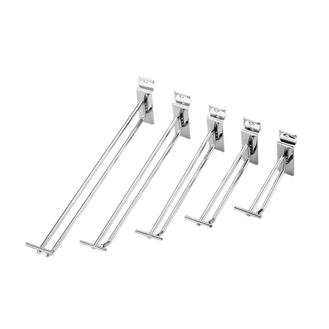 Slat Board Tag Hooks with Plastic Tag Chrome Plated - SWTH