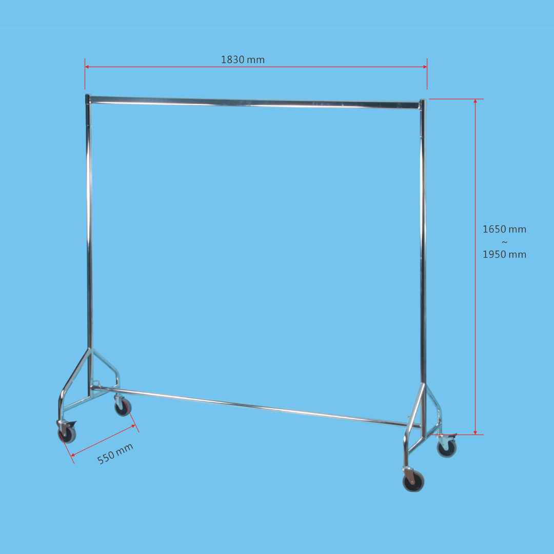 Garment Rack with 30cm Extension 183cmx55cm Chrome TAIWAN - ST-1830