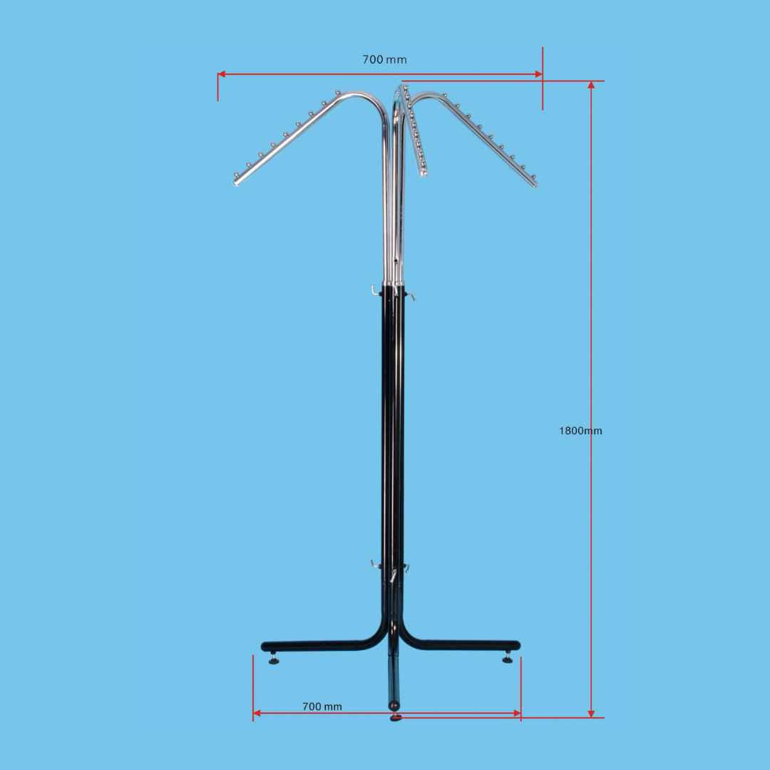 Garment Racks 3 Fork Arm Black + Chrome TAIWAN- KY-114