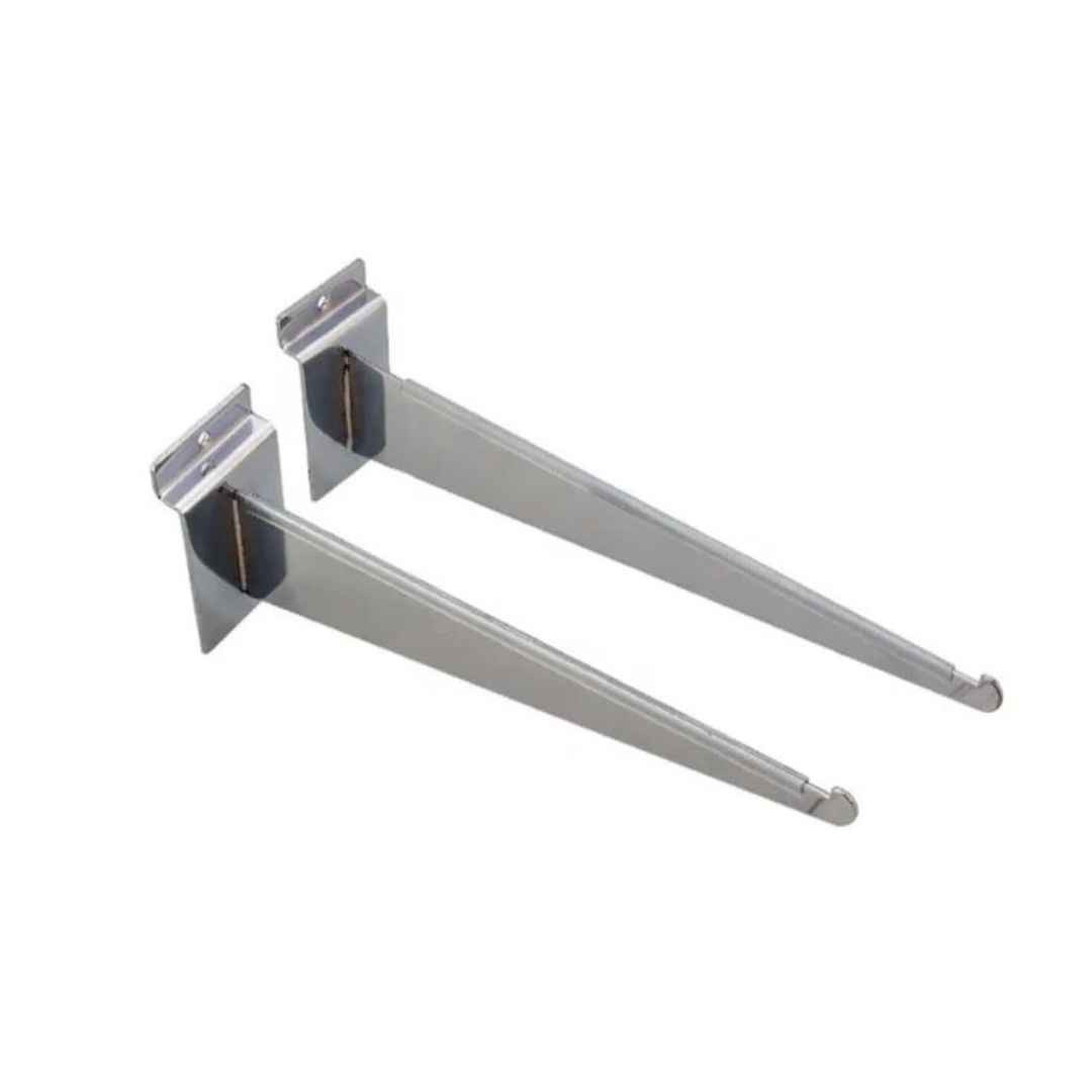 Slat Board Glass Bracket Chrome Plate - SWGB