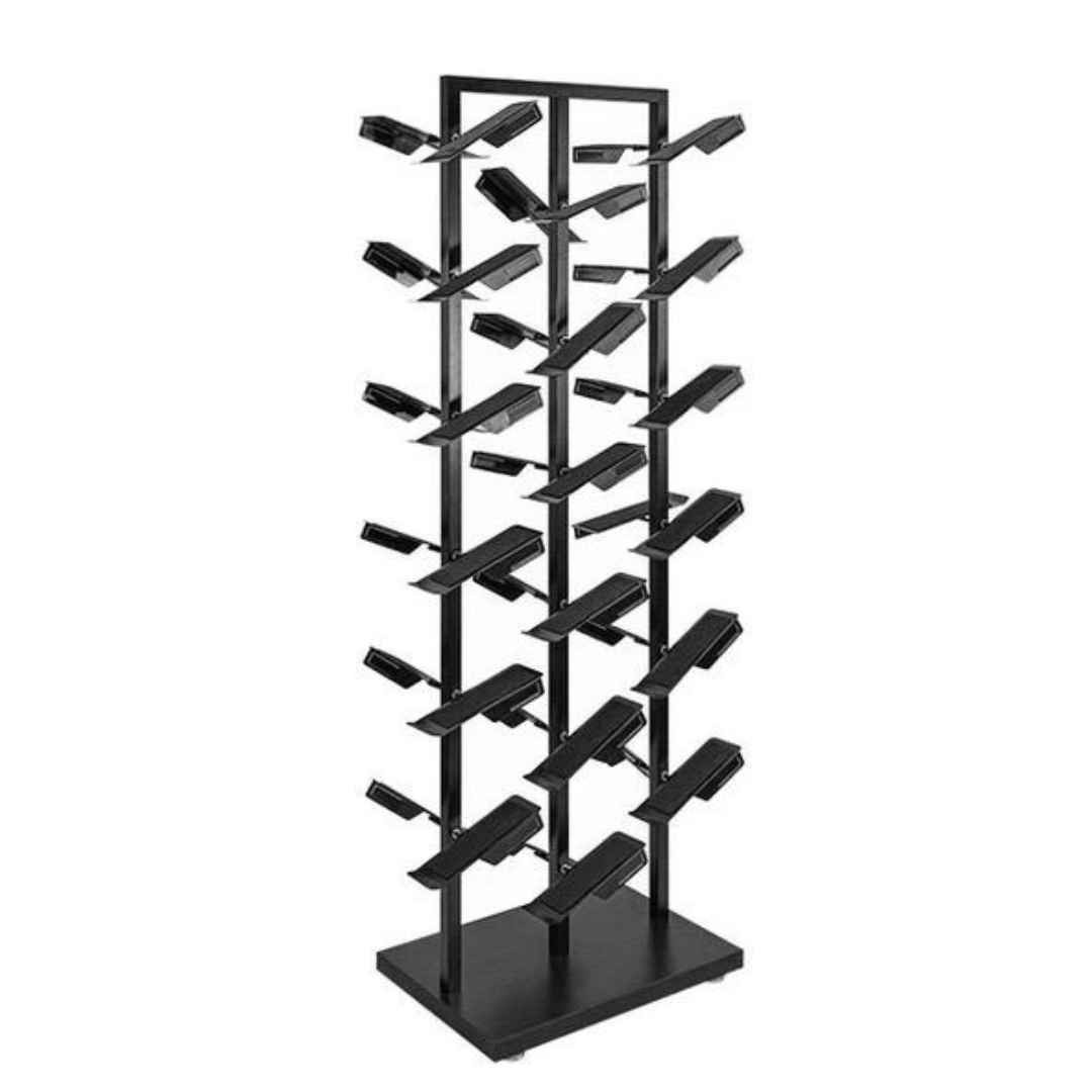 Shoe Display Stand 36 Holder Double BLACK -  SDS36DBK